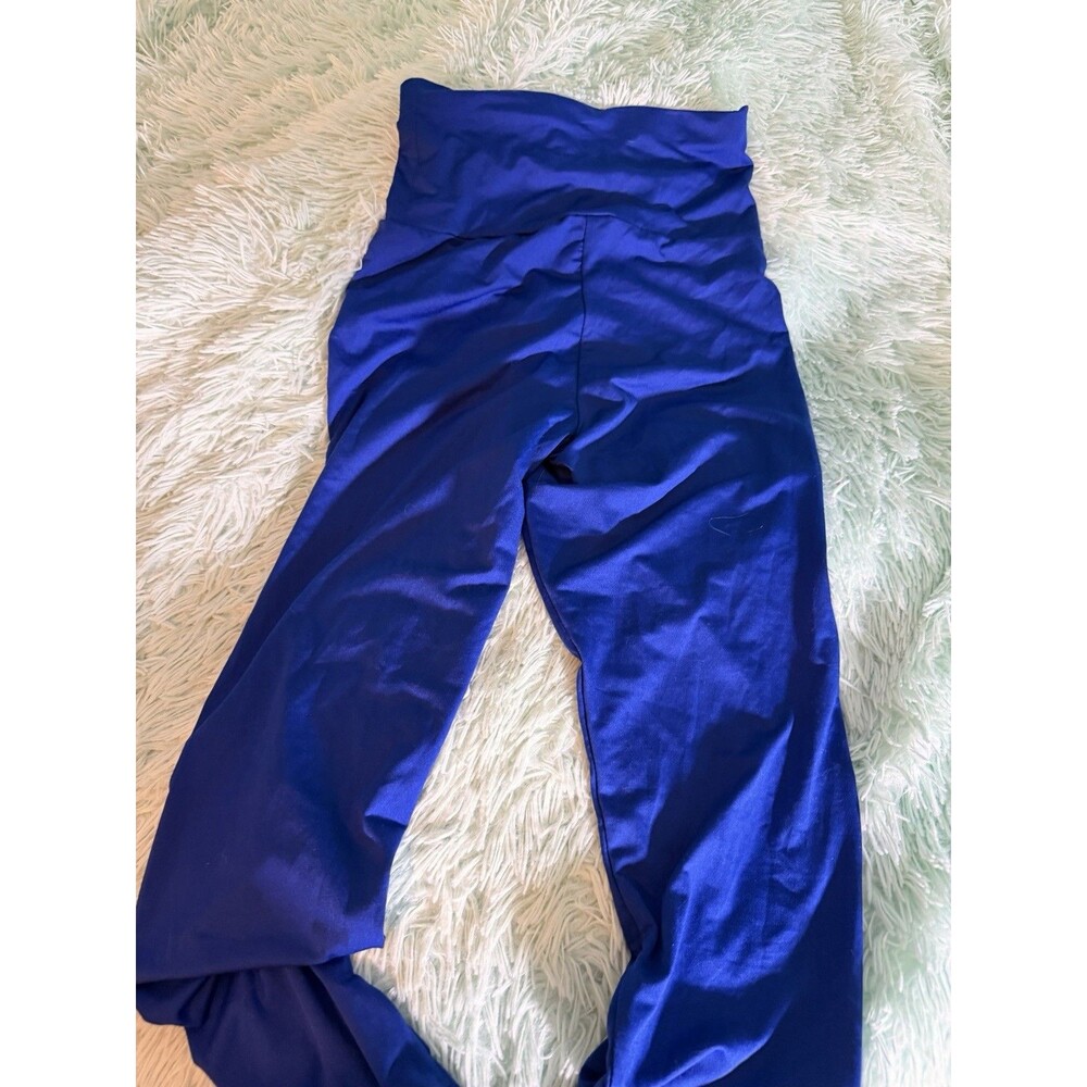 Shein Blue Embroidered High-Waisted Leggings Women's Size X-Small NEW